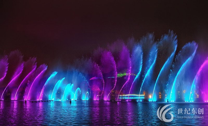 人工湖水舞秀音乐喷泉激光水幕工程