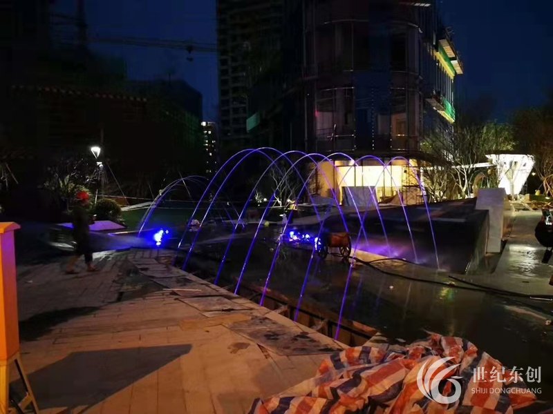 波光跳泉水景喷泉现场实景